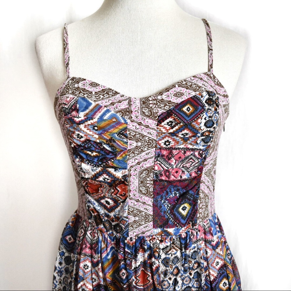 Hem & Thread Boho Patchwork Dress